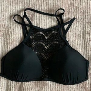 Hi-neck bikini top